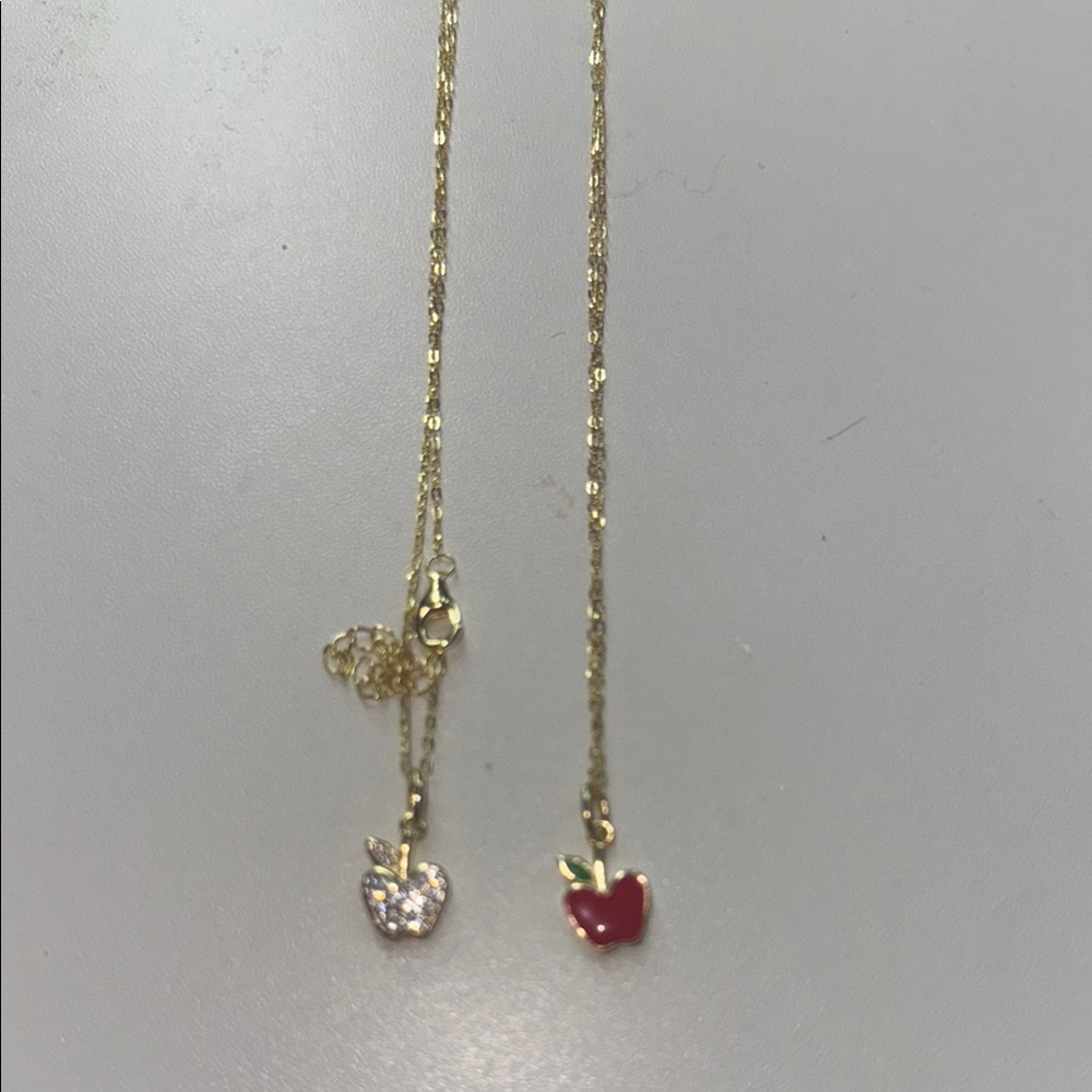 Elegant Gold Apple Pendant Necklace